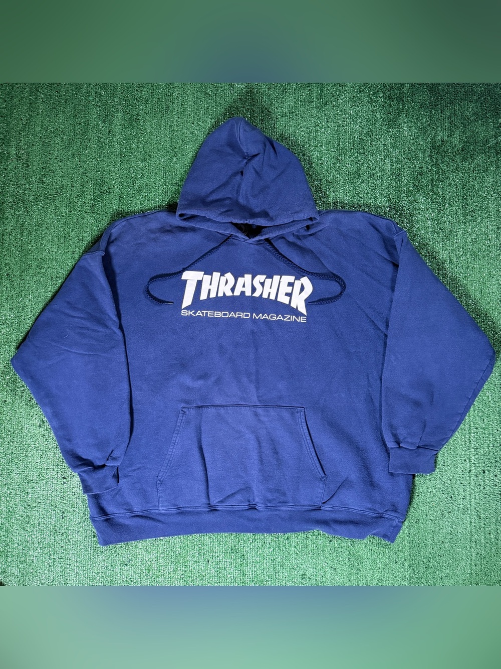 Thrasher Skate Mag Logo Hoodie Size XL Blue
